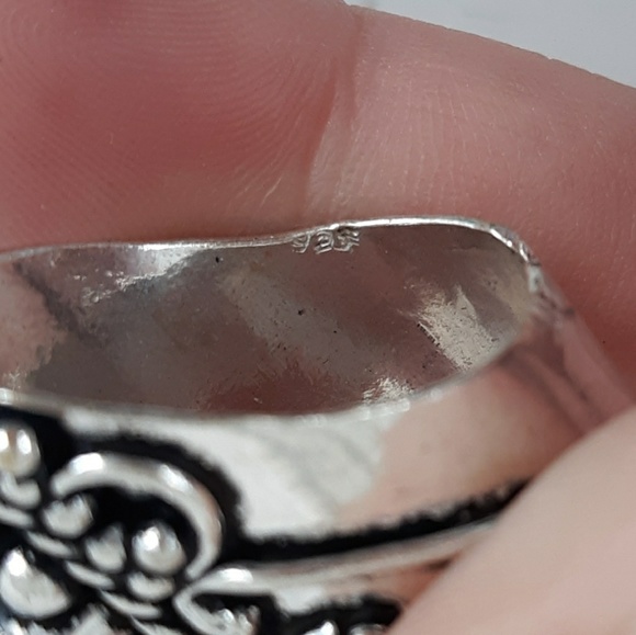 New Lapis Lazuli 925 Silver Adjustable Statement Ring. - Picture 8 of 8